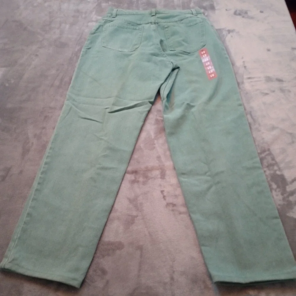 Wrangler Jeans Women 12 Kiwi Green High Rise Straight Leg USA Made Western VTG‎